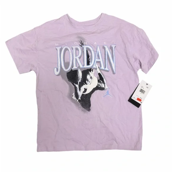 Jordan Kids' Lavender Graphic Tee - Picture 1 of 3
